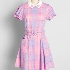Pink/Purple Plaid Dress